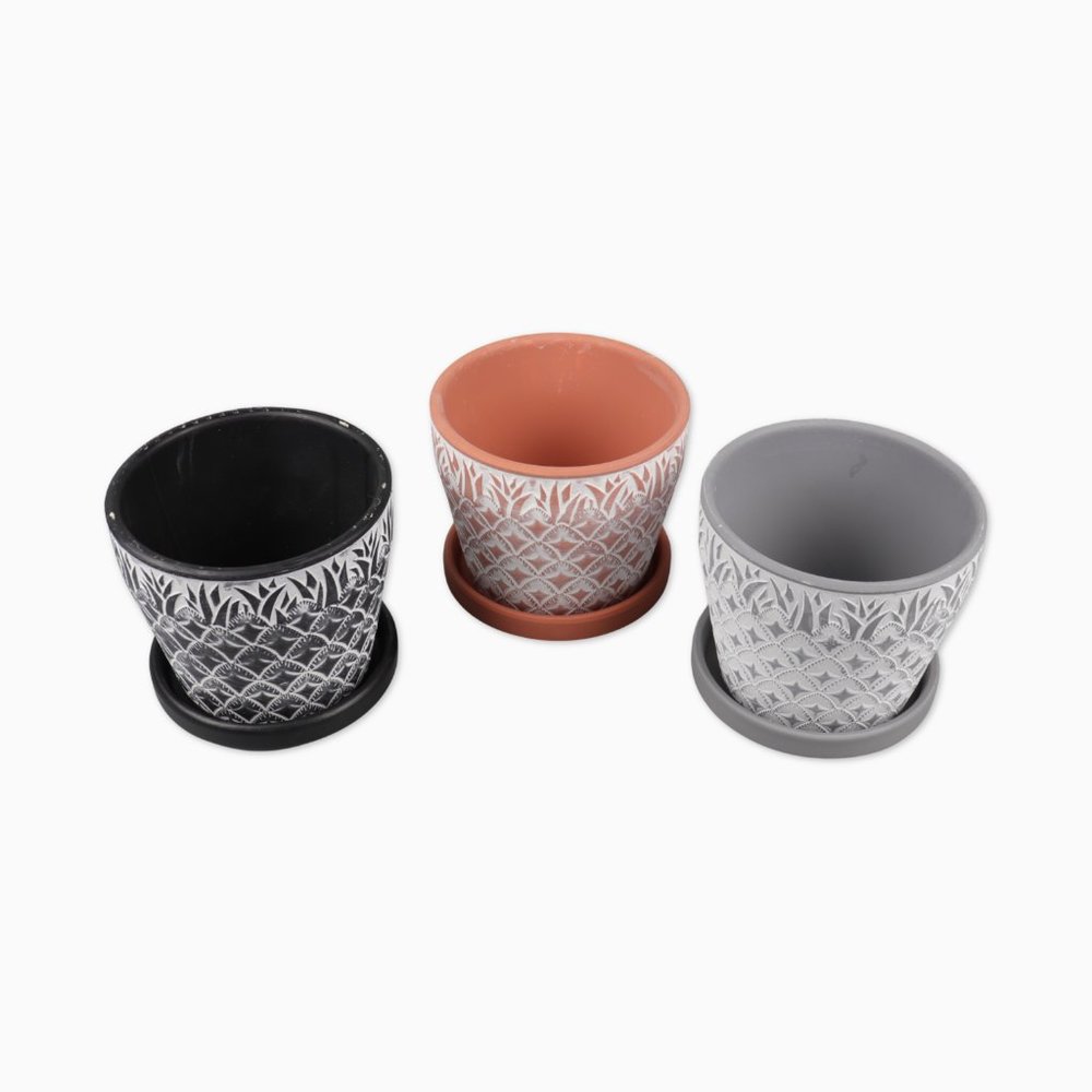 Set of 3 Terracotta Succulent Pots - Picture 2 of 5